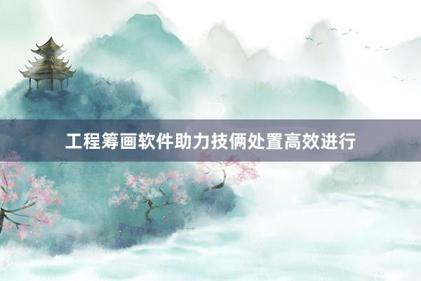 工程筹画软件助力技俩处置高效进行